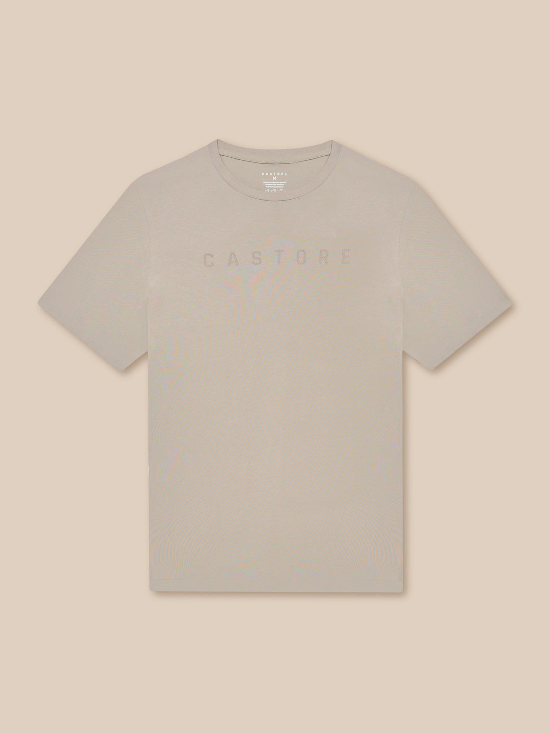 Rock Grey crew neck graphic lifestyle T-shirt with a faint Castore graphic across the chest