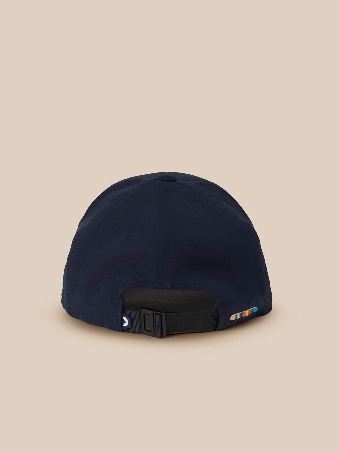 Back view of navy Paul Smith x Castore England Training Cap with adjustable strap and side stripe