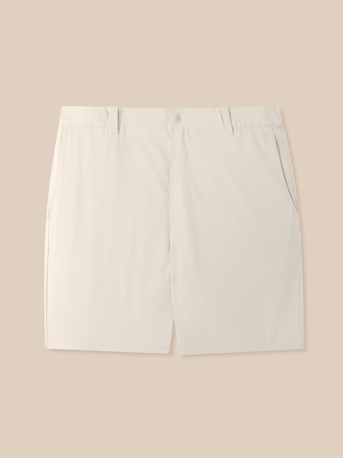 Cream Men’s Golf Shorts showing front waistband and back pocket with Castore logo