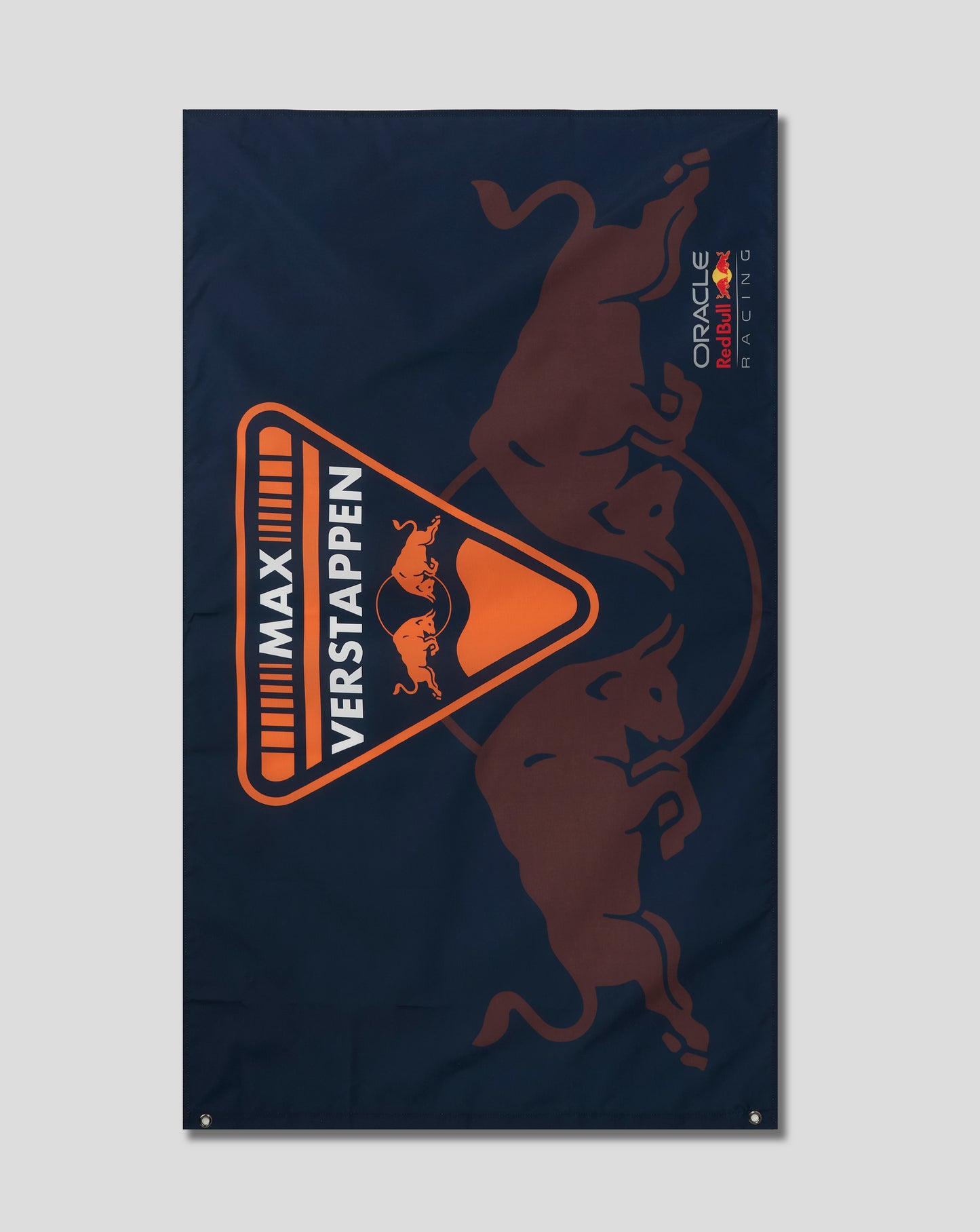 Max Verstappen Flag in dark blue with large Red Bull logo and branding.