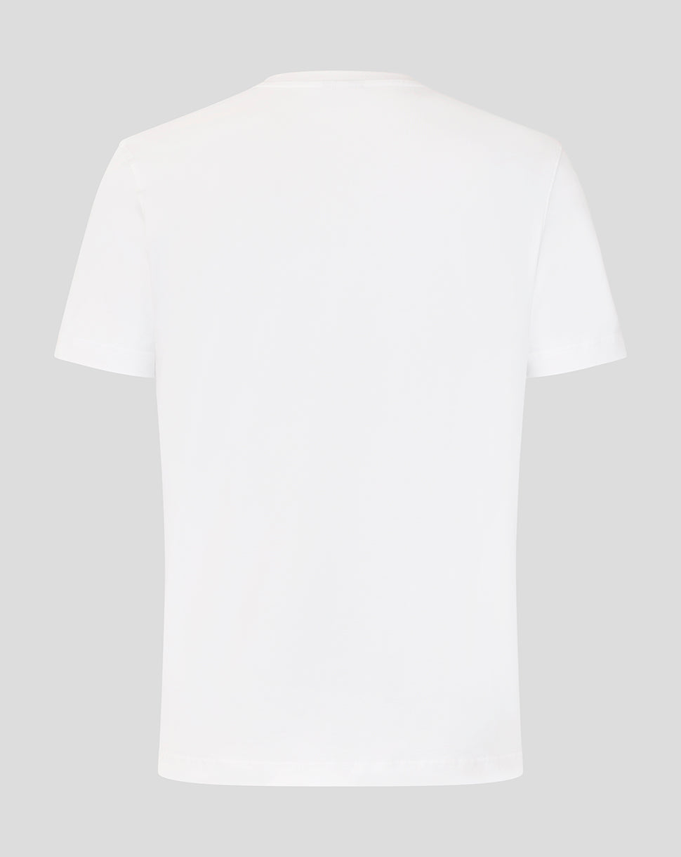 Back view of plain white Art of Football T shirt