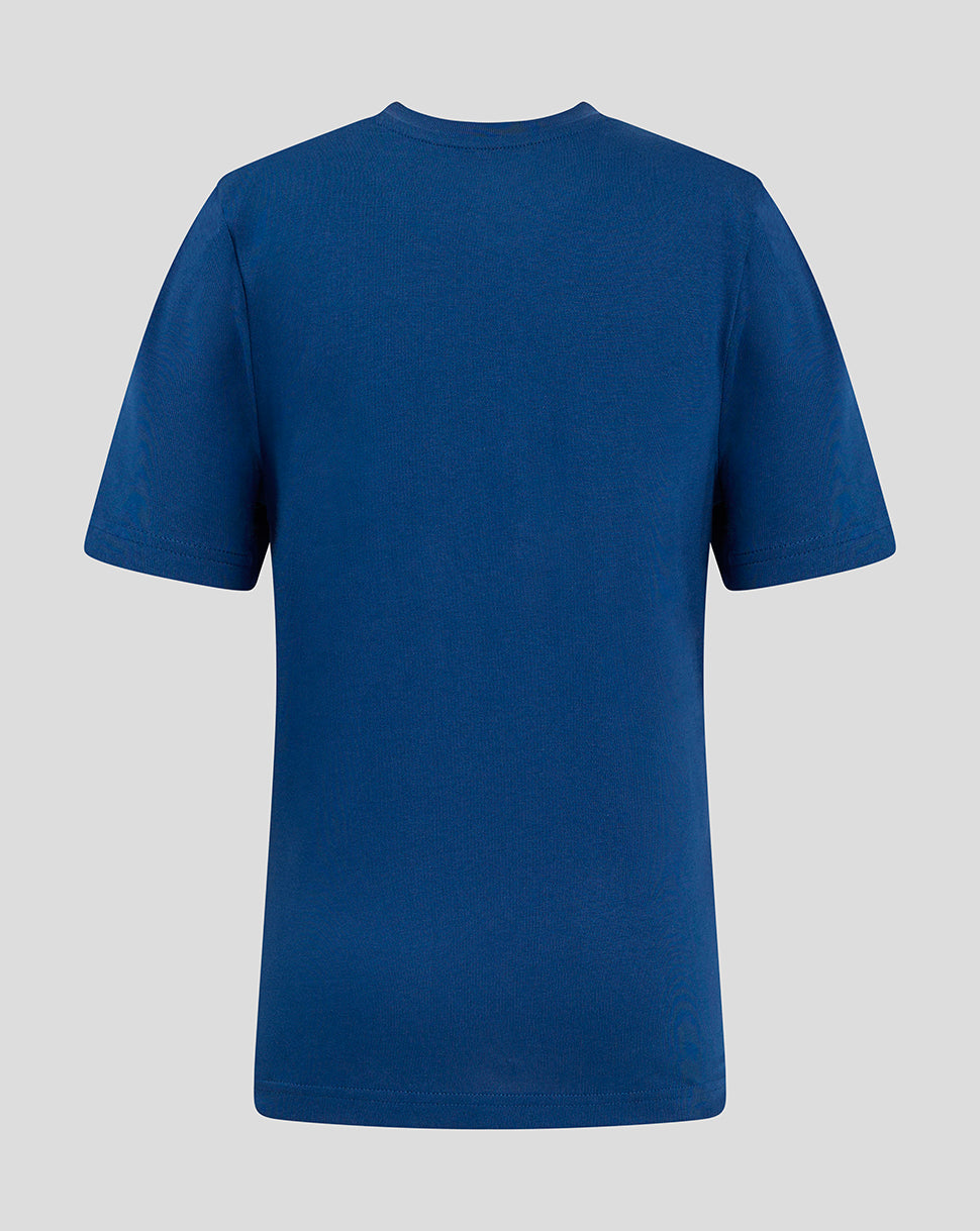 Back view of a navy Rangers Junior Core Crest T Shirt