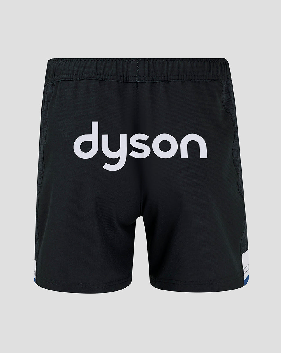 Bath Rugby Home Pro Shorts in black with a large white Dyson logo on the back.