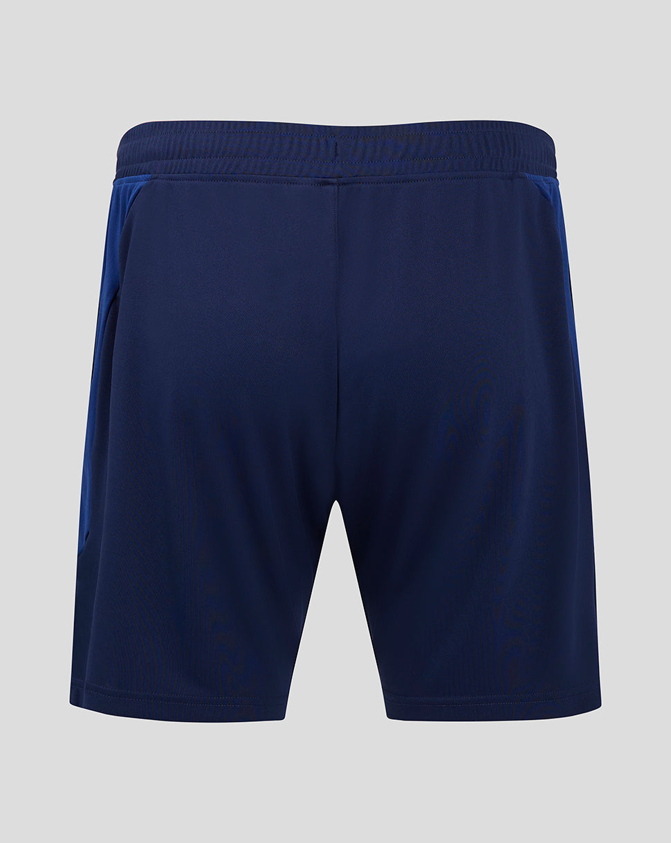 Back view of navy Scarlets gym shorts with subtle stitching and clean design.