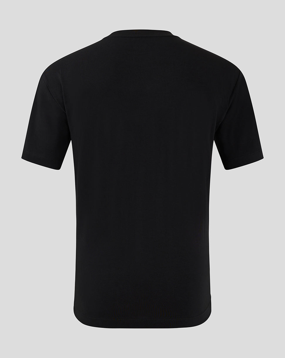 Back view of black Mansfield Men's 24/25 Travel Tee.
