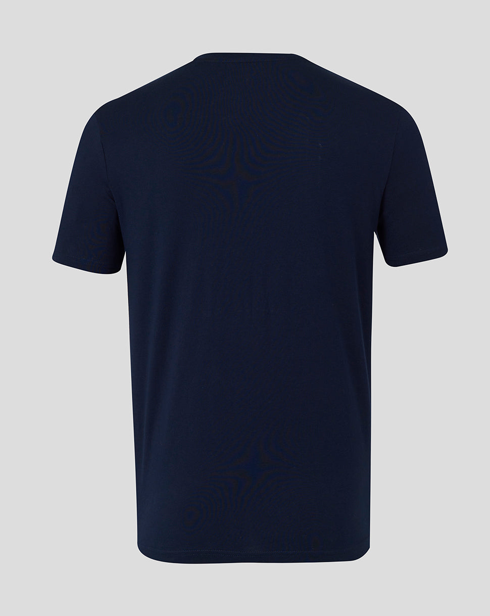 Bath Rugby Unisex Varsity Tee back view French Navy