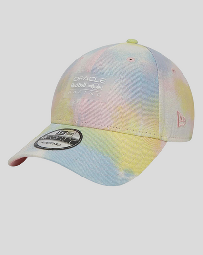 Pastel tie-dye denim 9Forty cap with Oracle Red Bull Racing logo on the front panel.