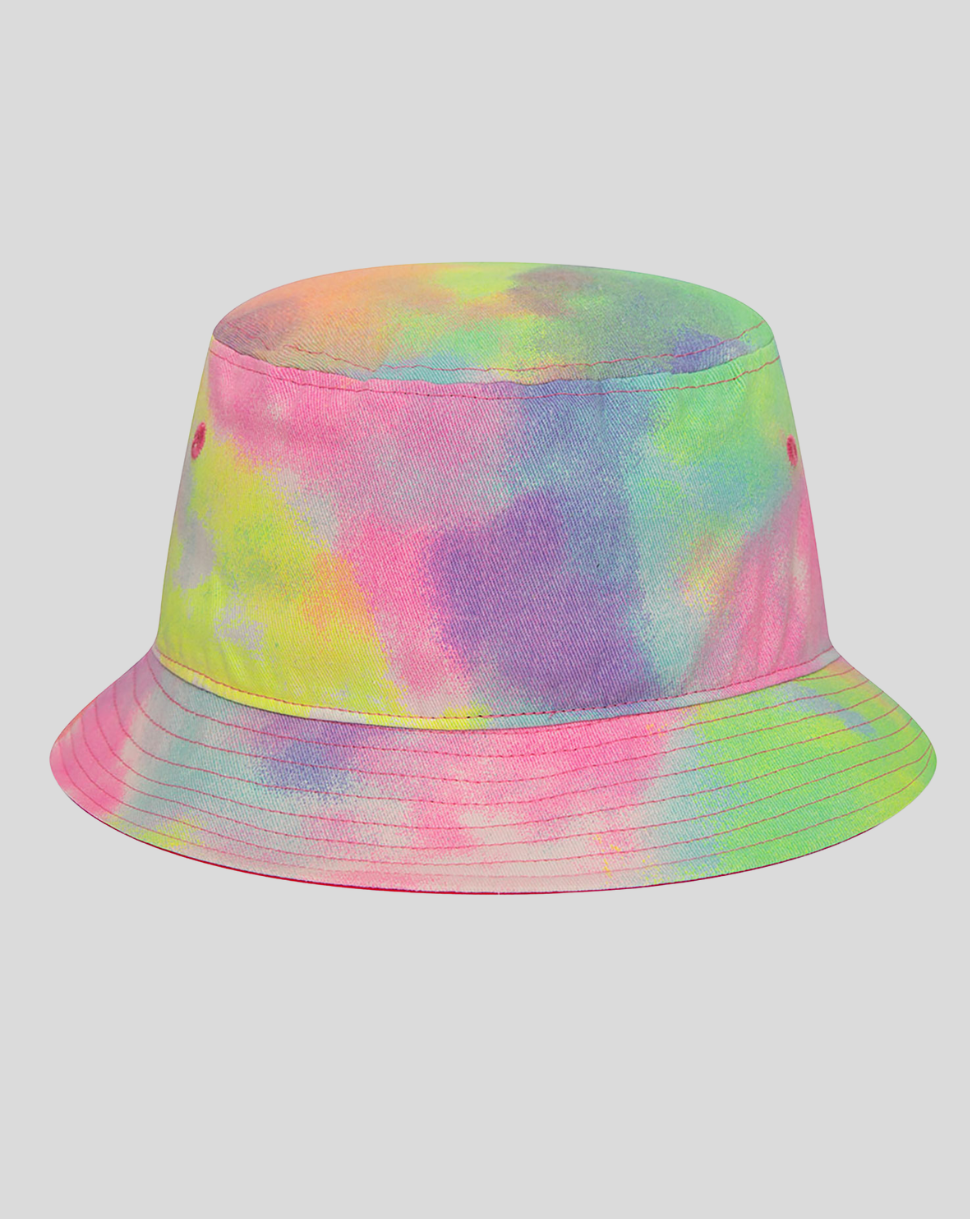 Oracle Red Bull Racing tie dye denim bucket hat in rainbow colors