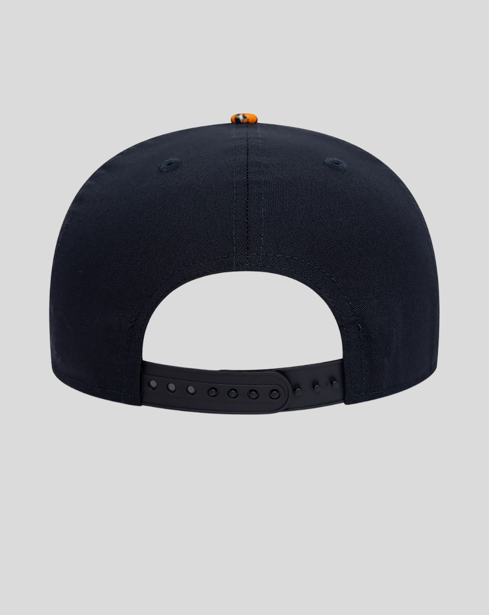 Back view of Oracle Red Bull Racing Print 9Fifty cap in dark navy with an adjustable strap