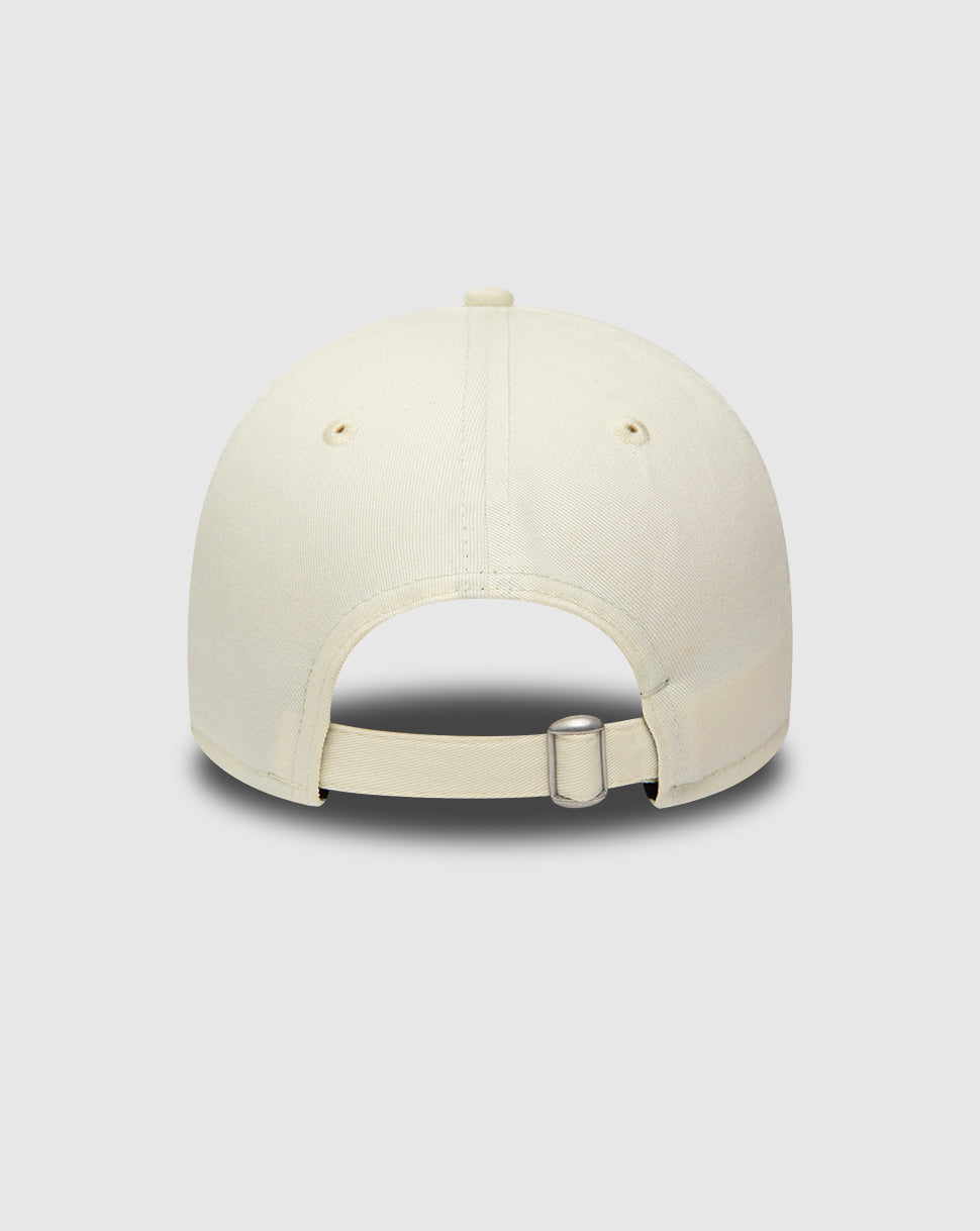 Back view of a cream Red Bull Racing 9Twenty cap with strapback buckle and curved visor
