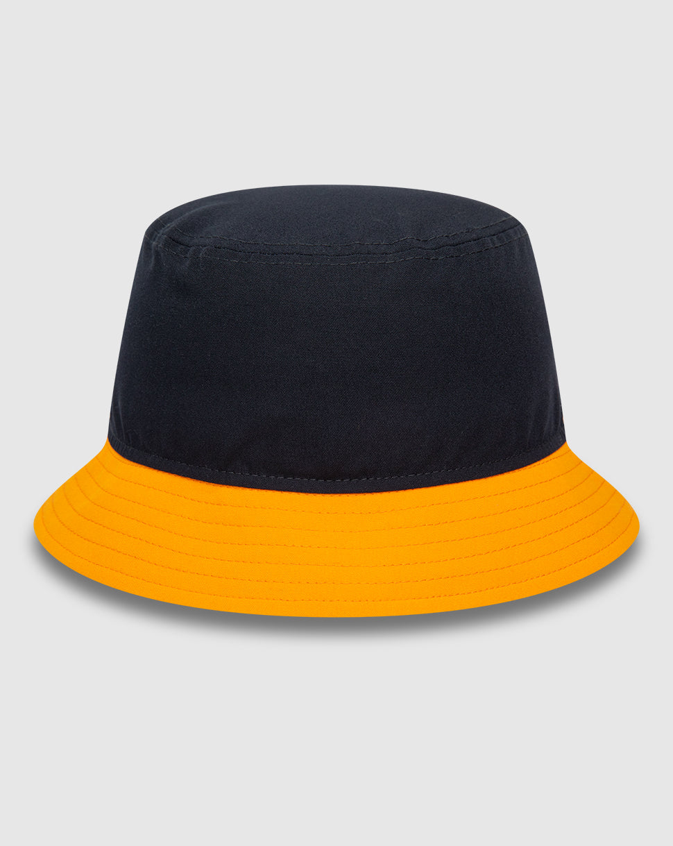 Navy Red Bull Racing Repreve bucket hat with orange visor and front logo
