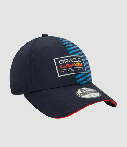 Navy 9Forty cap with blue striped side panel and Oracle Red Bull Racing badge on the crown