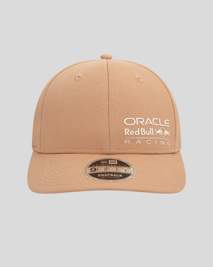 Peach beige Oracle Red Bull Racing 9Fifty pre-curved cap with white front logo