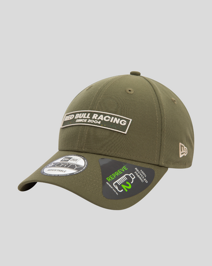 Olive Repreve 9Forty cap with Red Bull Racing wordmark on the front crown and branding on the side.