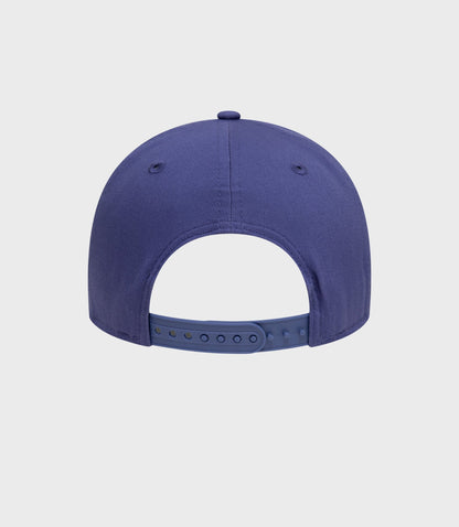 Back view of a dark blue New Era Alpine Seasonal 9Forty cap with adjustable snap strap