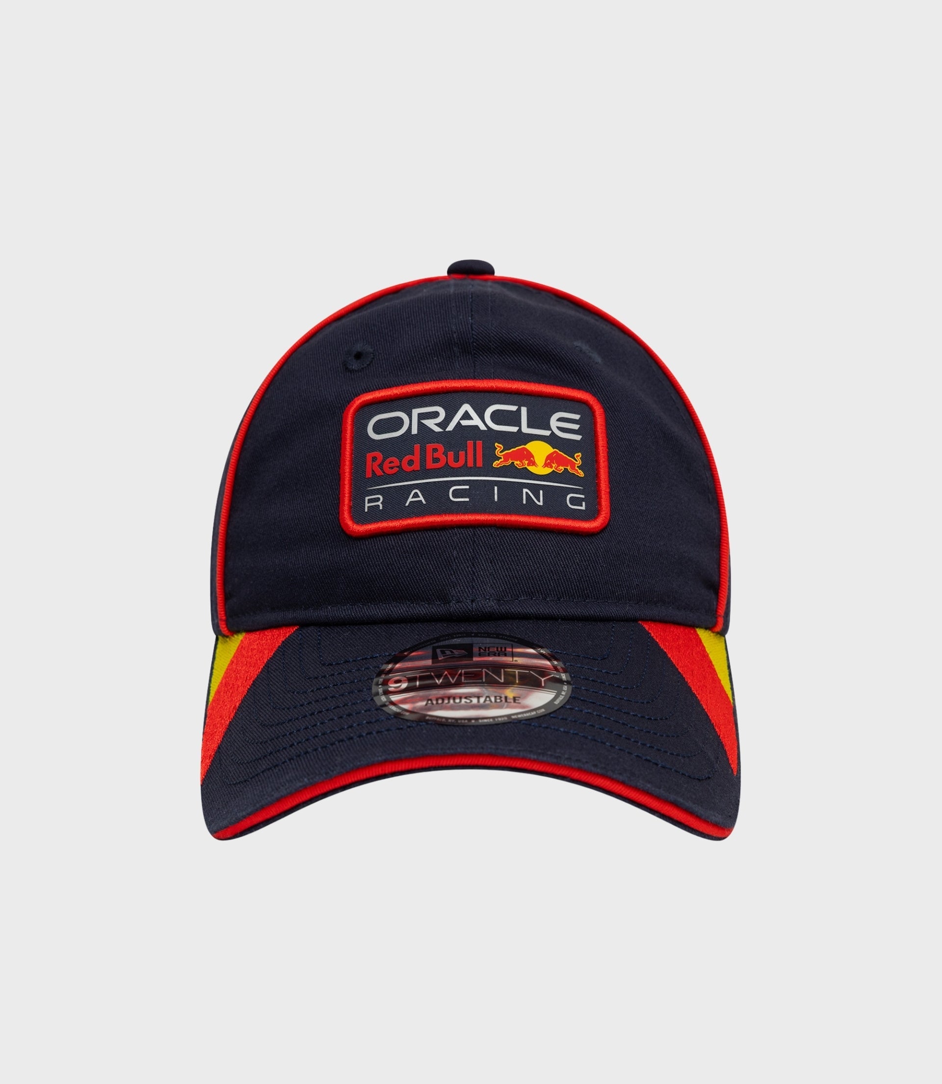 Navy blue Oracle Red Bull Racing Retro 9Twenty cap with front logo patch and red piping