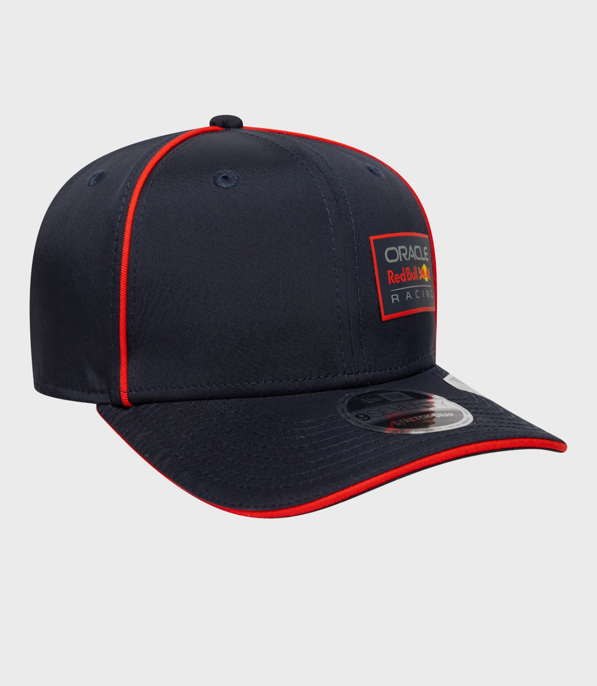 Navy blue New Era Red Bull Racing 9Seventy cap with red piping and side Oracle patch.