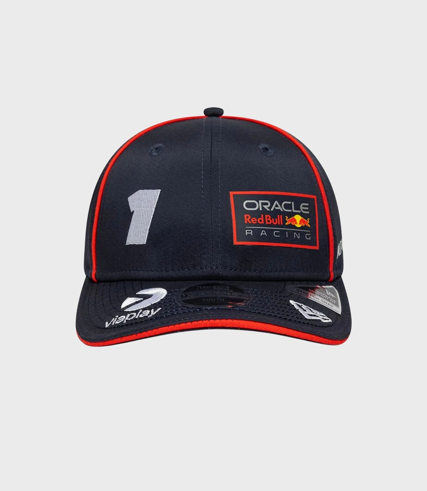 Front view of navy blue cap with red piping and Oracle Red Bull Racing patch