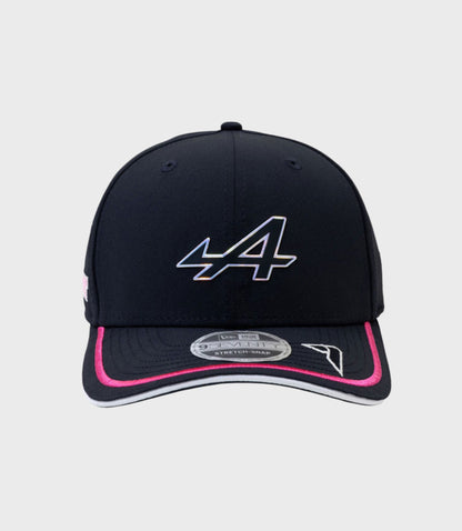 Navy cap front view with visible 47 logo on crown and small top button