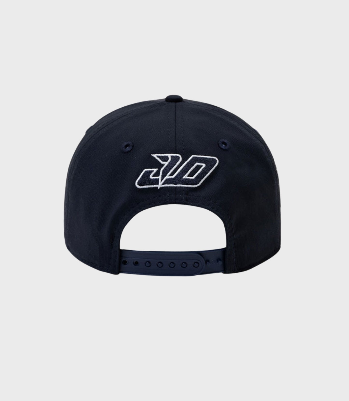 Navy New Era Rep Driver 9Seventy Stretch Snap Cap with white embroidered logo on the front