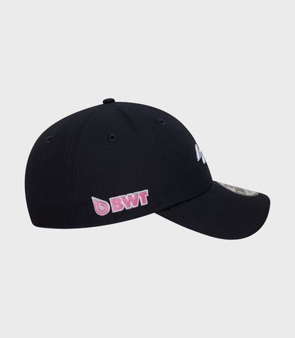 Front view of navy New Era Repreve 9Forty cap made from recycled polyester