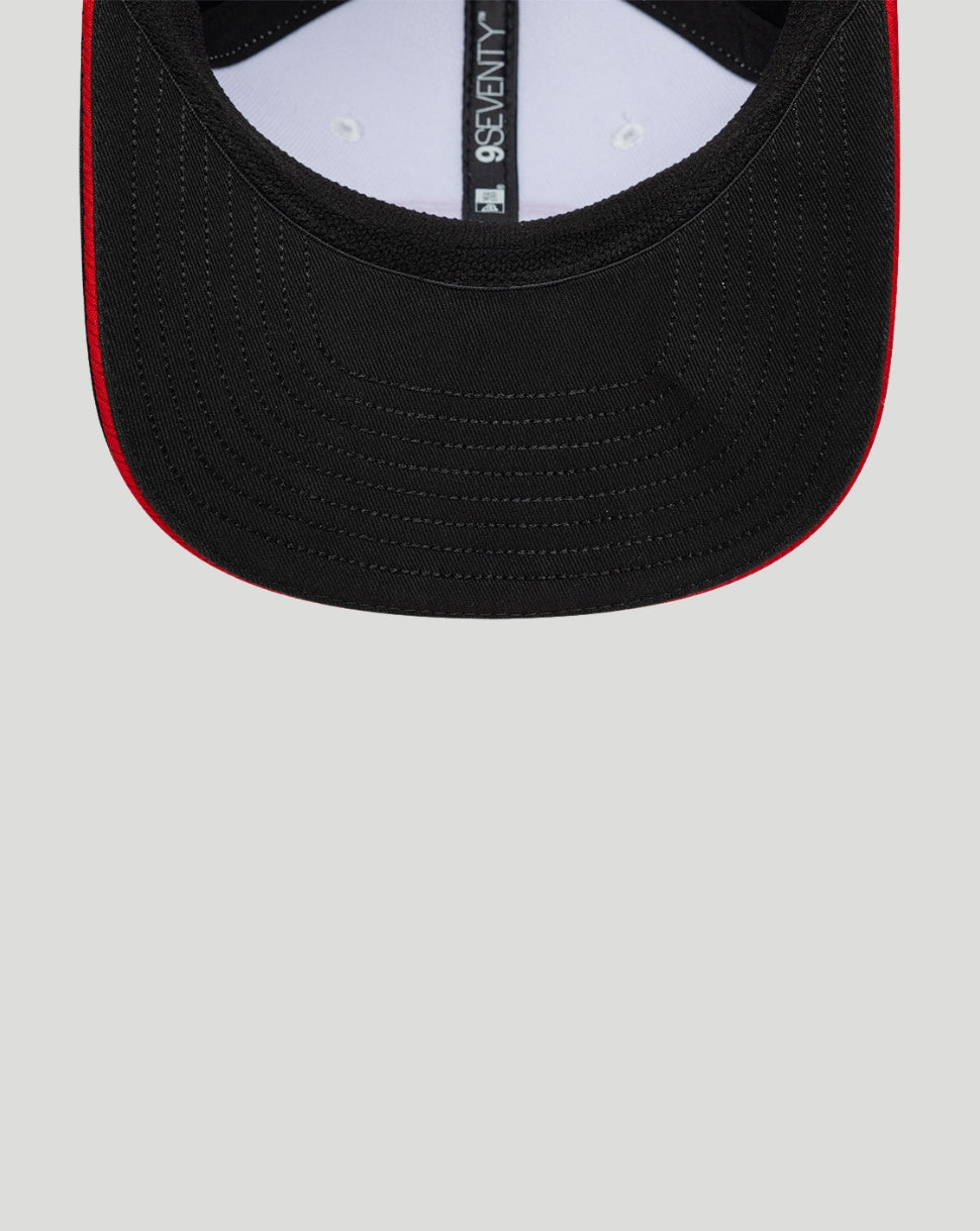 Inside view of the black 9Seventy cap showing the 9SEVENTY label along the inner crown
