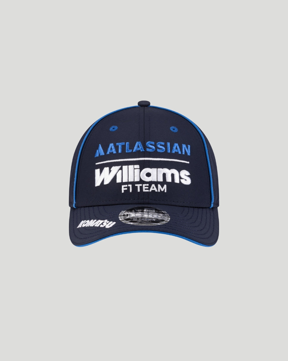 Atlassian Williams F1 Team navy cap featuring front logos and blue piping with curved brim.