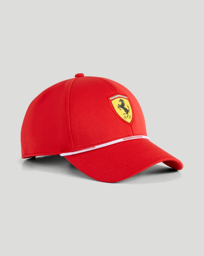 Red Scuderia Ferrari Classic Cap with yellow prancing horse crest on the front