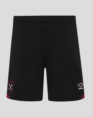 Black West Ham United away shorts with the crest on the left leg and an Umbro logo on the right leg