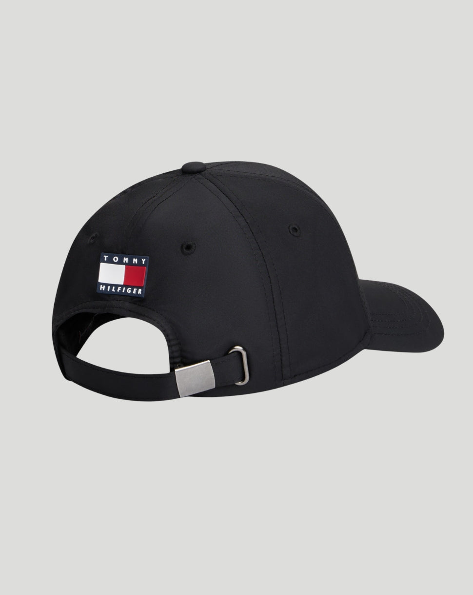 Black Tommy Hilfiger X Cadillac F1 Team cap with metal buckle back strap and patch