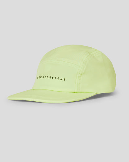 Lime neon unisex performance cap with REISS CASTORE branding on the front