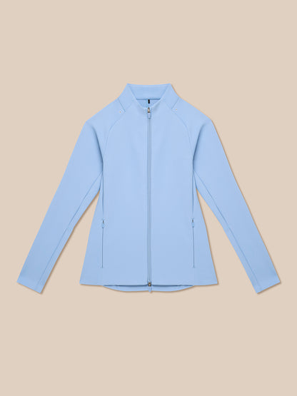 Sky blue Zone Training Top full zip jacket with halo ventilation eyelets and bonded cuffs