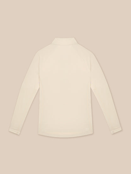 Back view of stone Adapt Training long sleeve half zip top