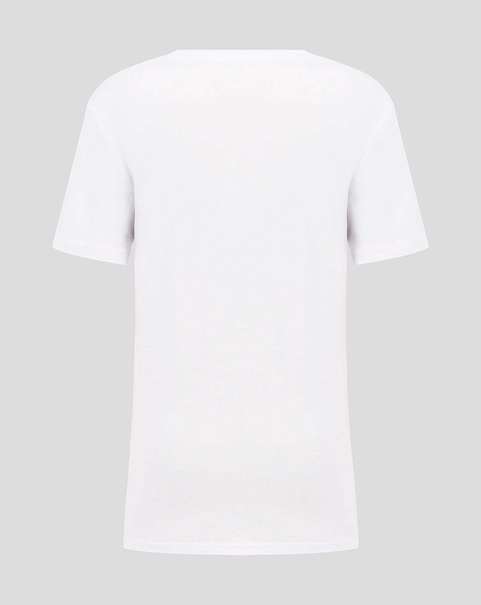 Back view of Majesticks Junior Graphic T-Shirt in white