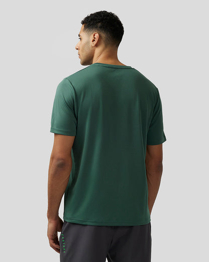 Back view of green Adapt Training T Shirt on male model.