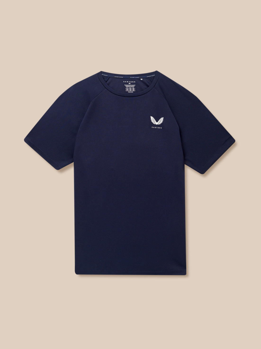 Midnight Navy Adapt Training T-Shirt with raglan sleeves and Castore logo on chest