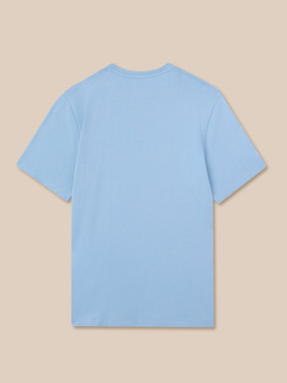 Back view of the sky blue Graphic Training T-Shirt laid flat