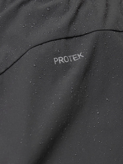 Close-up of gunmetal ProTek fabric with droplets on Zone Training LVS shorts