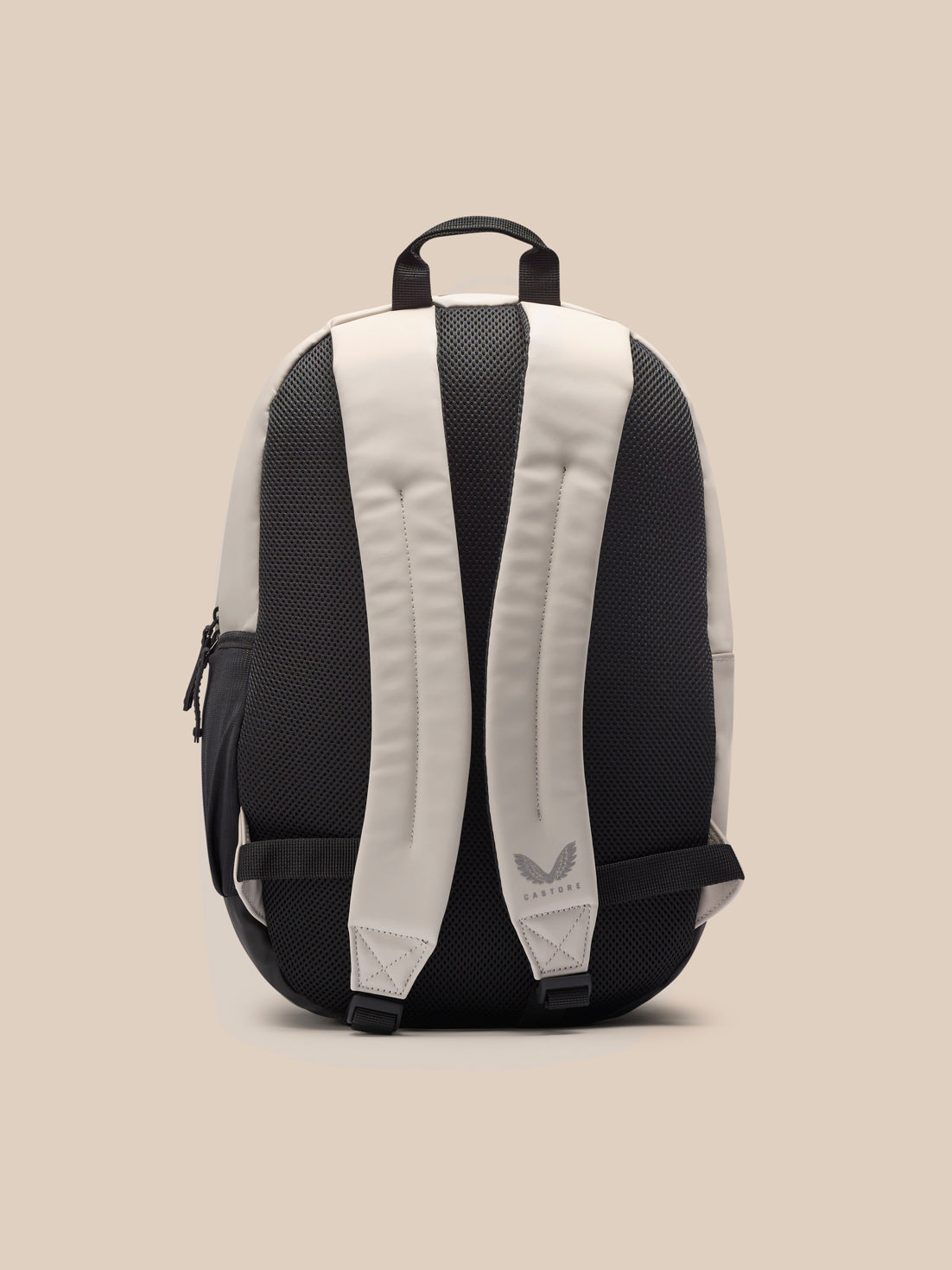 Active Backpack Rock Grey back view highlighting padded shoulder straps and back panel