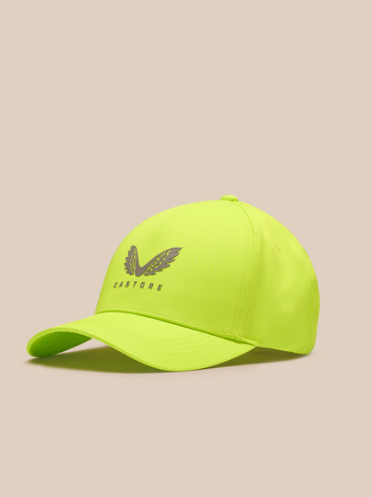 Bright lime Unisex Active Cap featuring halo ventilation eyelets and an adjustable back fastener.