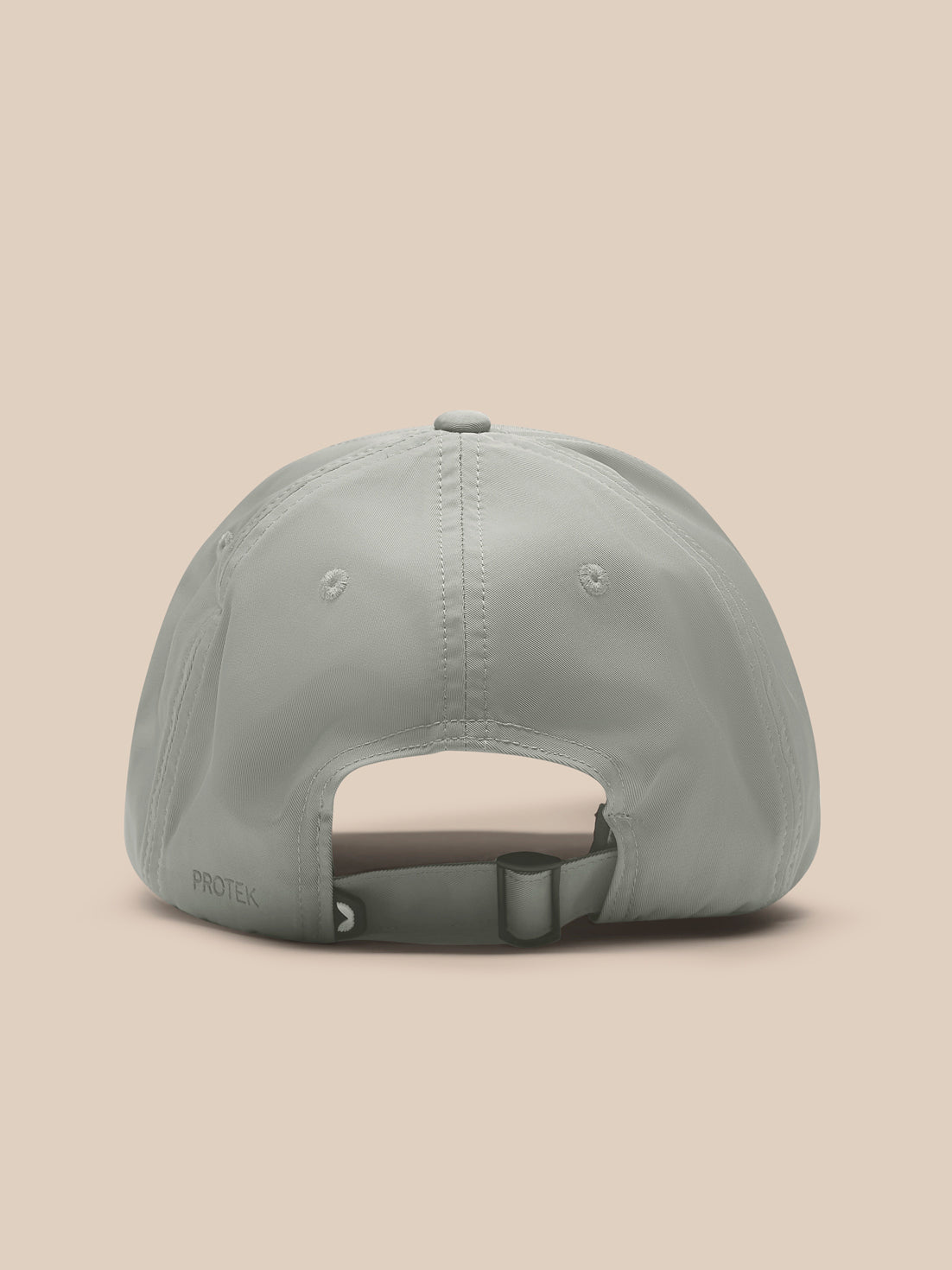 Back view of sage Active Cap showing adjustable strap and Protek branding.