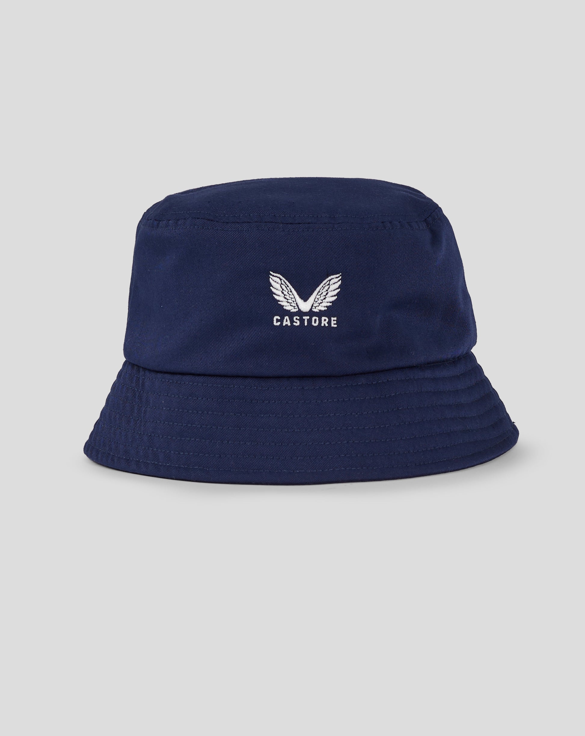 Navy England Cricket bucket hat with Castore branding