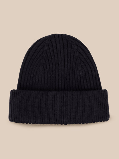 Navy knit Ashes training beanie from Paul Smith Castore England Cricket collection with folded cuff