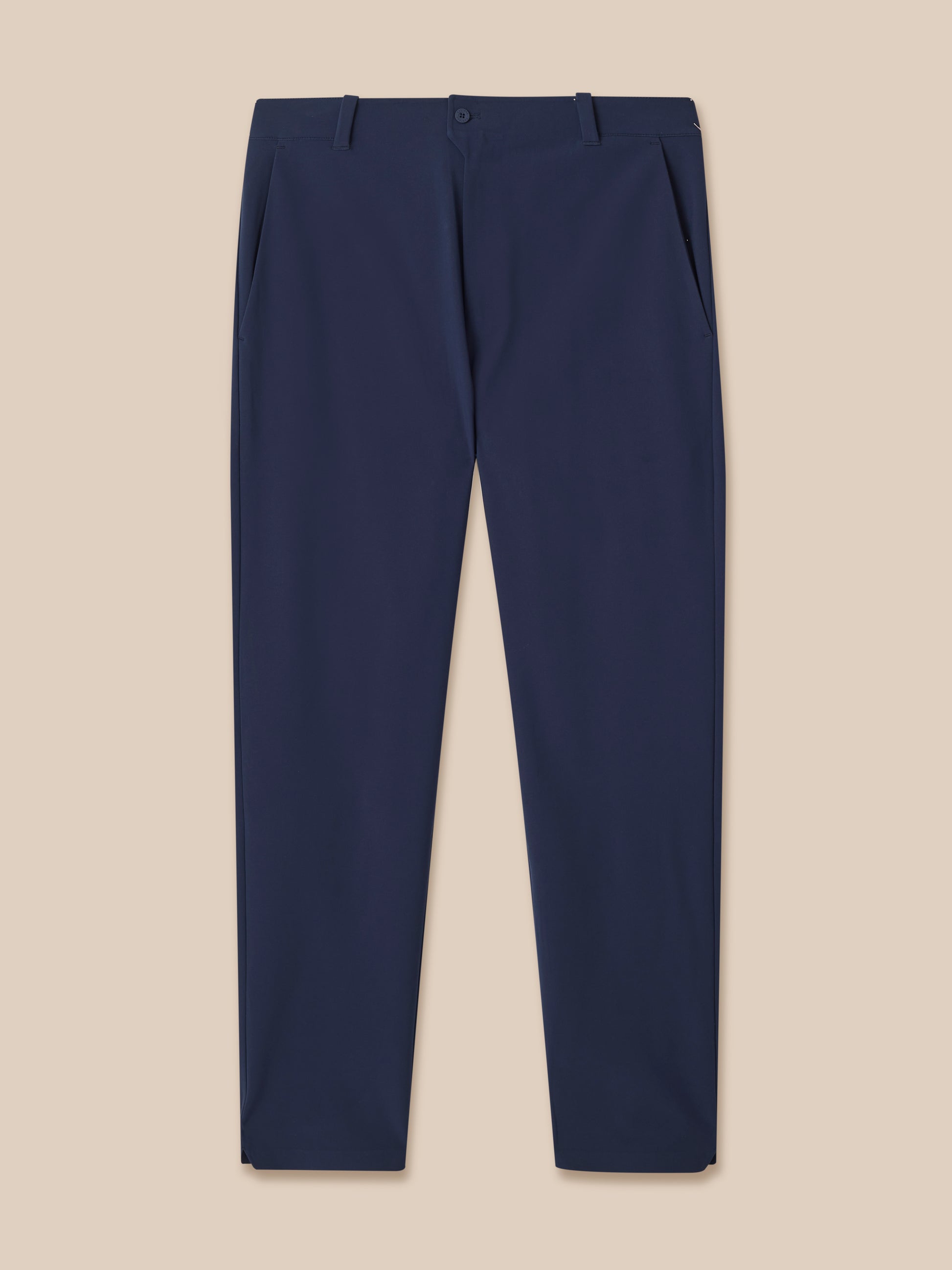 Back pocket area of navy Golf Pinnacle Trouser with Castore branding.