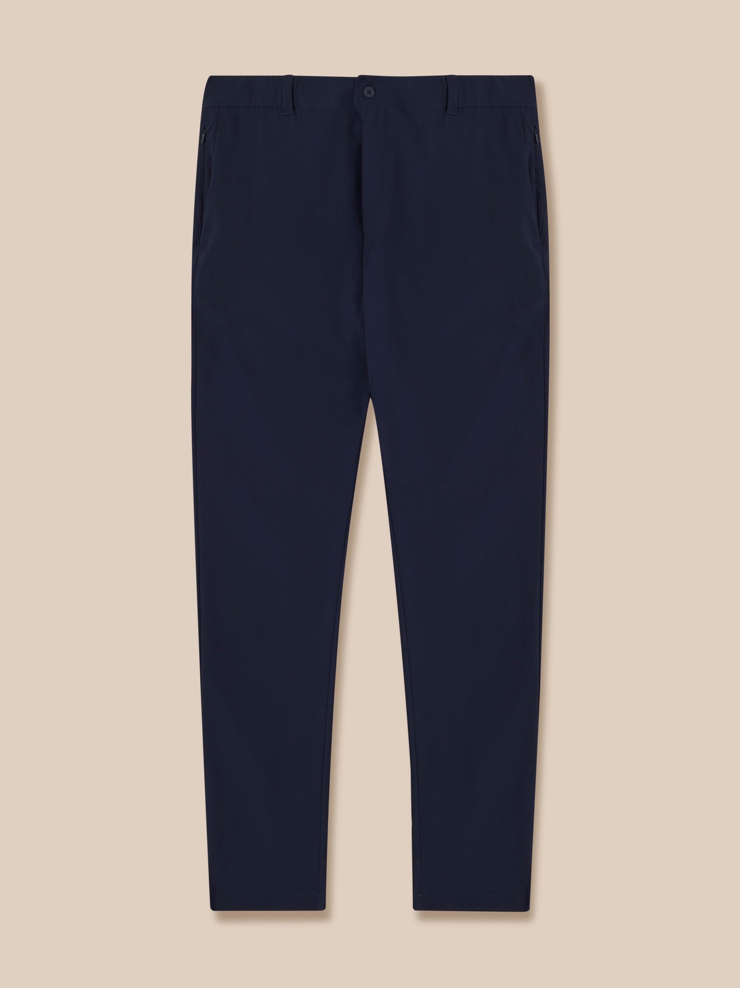 Navy men's golf trousers back view showing rear pockets and Castore branding