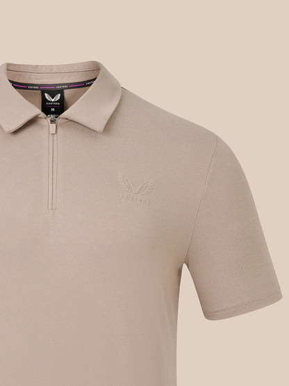 Herren Elevated Lifestyle Kurzarm-Poloshirt – Taupe