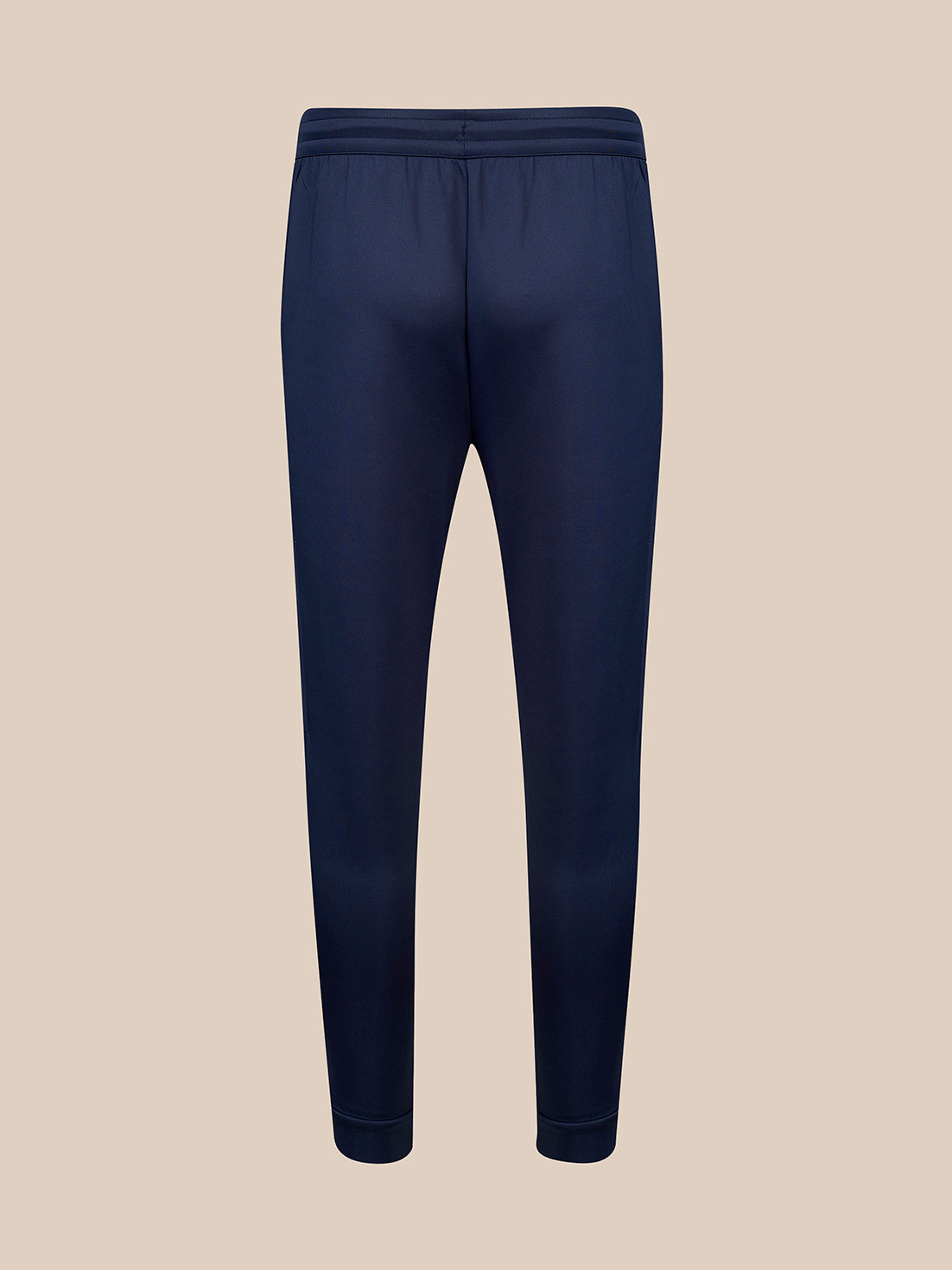 Navy pants on a white background