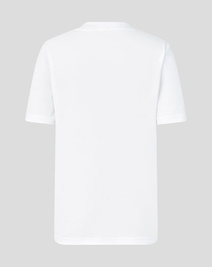 White t-shirt on a light gray background