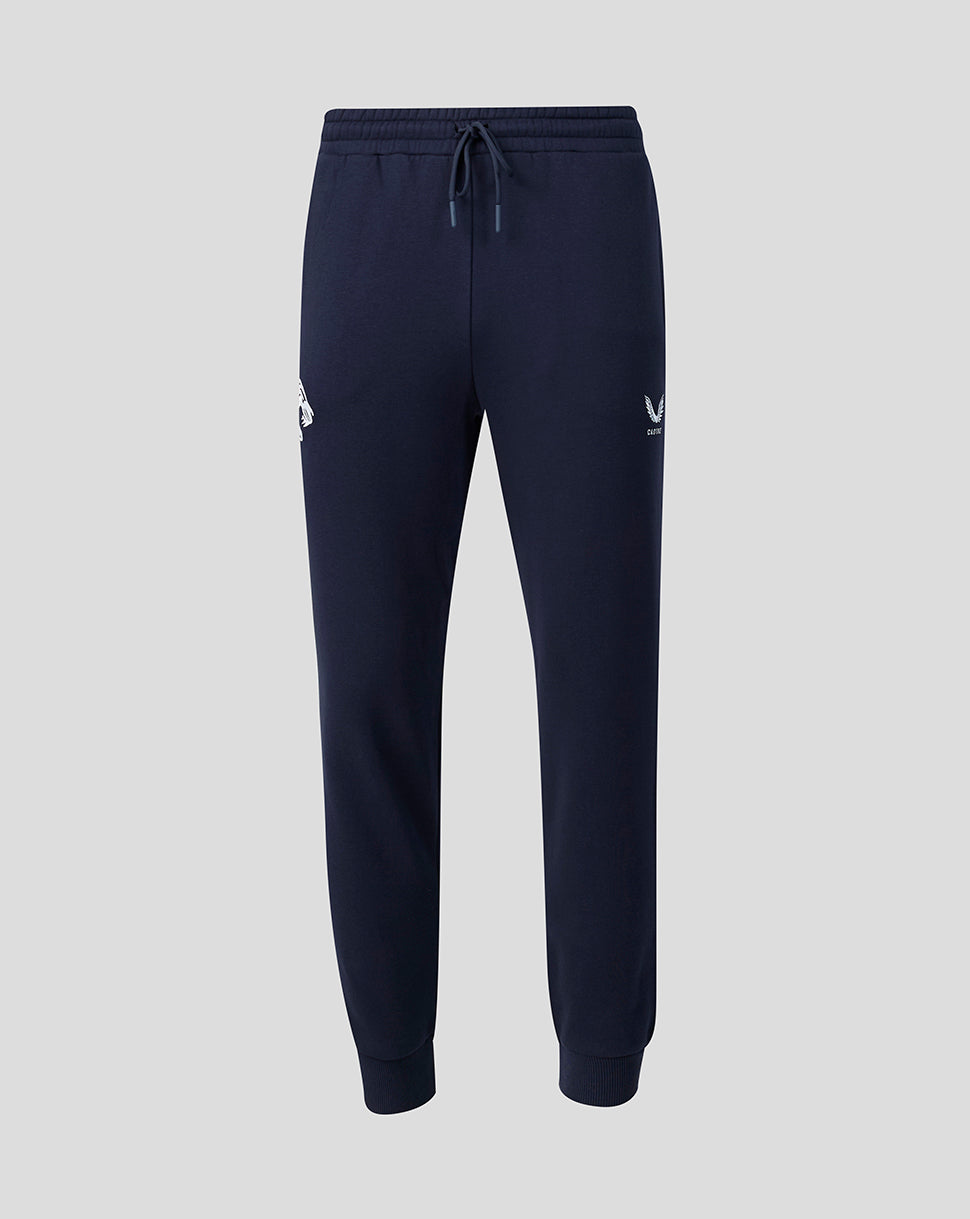 Navy Leicester Tigers Adapt fleece joggers with a drawstring waist, side pockets and ribbed cuffs
