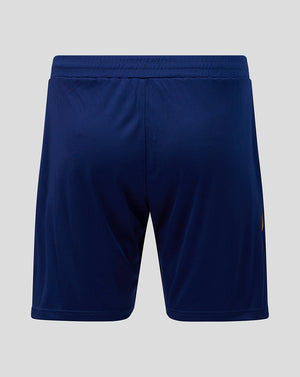 Navy blue shorts on a light gray background